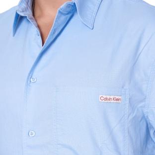 Chemise Bleu Homme Calvin Klein Jeans Oxford vue 3