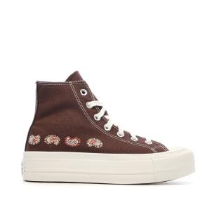 Baskets Marrons Femme Converse Chuck Taylor All Star Lift A08174C vue 2