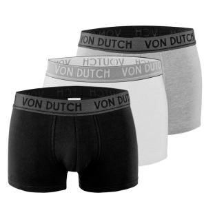 x3 Boxers Blanc/Noir/Gris Homme Von Dutch ORIA pas cher