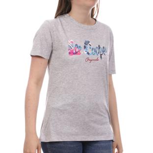 T-Shirt Gris Femme Lee Cooper Océane vue 0