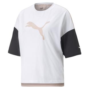 T-shirt Blanc/Rose Femme Puma 849819 pas cher