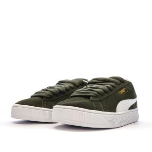 Baskets Kaki/Blanc Femme Puma Suede XL vue 6