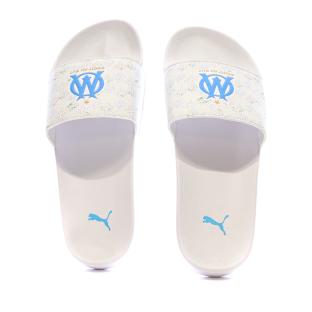 OM Claquettes Blanches/Turquoise Homme Puma Leadcat vue 3
