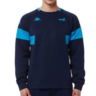 Sweat Marine/Turquoise Homme Kappa Adofod Alpine F1 371R75W pas cher
