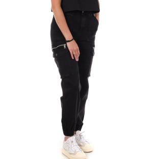 Pantalon Cargo Noir Femme Monday Premium PSA3669 pas cher