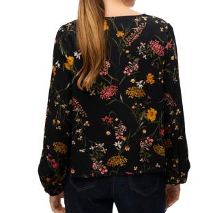 Blouse Noir à Fleurs Femme Vero Moda Easy Joy vue 2