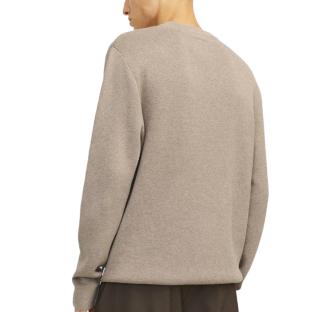 Pull Greige Homme Jack & Jones Stitch vue 3