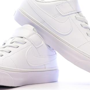 Baskets Blanches Fille Nike Court Legacy vue 7