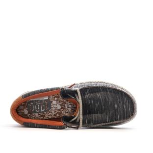 Chaussures Grises Chiné Homme Hey Dude Wally Jersey vue 4
