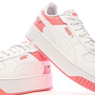 Baskets Blanches/Roses Fille Puma Carina Street Wild vue 7