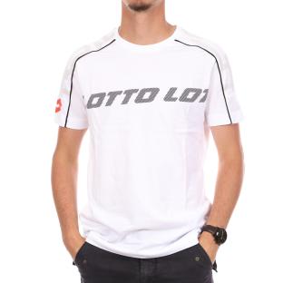 T-shirt Blanc Homme Lotto Logo pas cher
