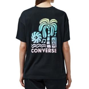 T-shirt Noir Femme Converse Festival vue 2