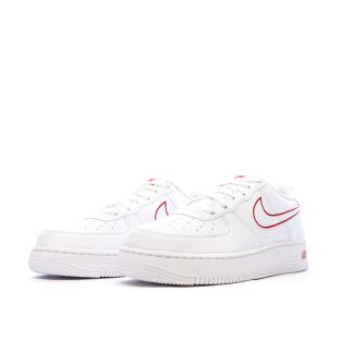 Baskets Blanche/Rouges Garçon Nike Air Force 1 vue 0