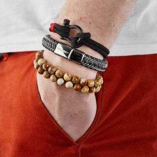 Bracelet Noir Homme Geographical Norway 315024 vue 2