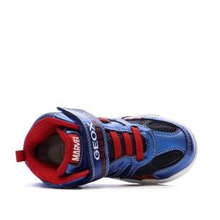 Baskets Bleu/Rouges Garçon Geox Grayjay vue 3