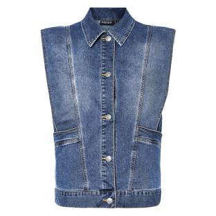 Veste en Jean Bleu Femme Pieces Femma vue 0