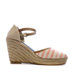 Sandales à talon Orange Rayures Femme Beppi Casual Wedge vue 2