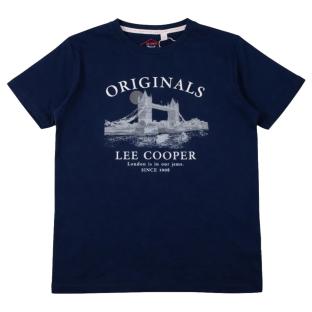 T-Shirt Marine Homme Lee Cooper LCN820 vue 0