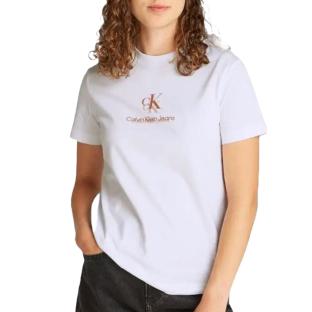 T-Shirt Blanc Femme Calvin Klein Jeans Shadow pas cher