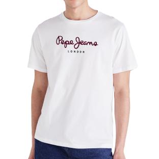 T-shirt Blanc/Bordeaux Homme Pepe jeans Eggo AQW vue 0