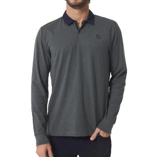 Polo Manches Longues Grises Homme TBS PEKANPOL pas cher