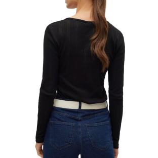 T-Shirt Manches Longues Noir Femme Vero Moda Lisa vue 2