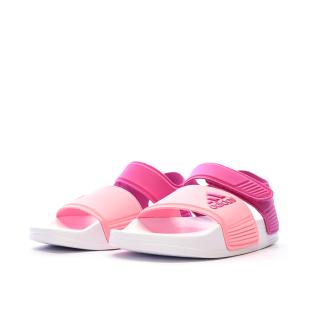 Sandales Roses/Blanches Fille Adidas Adilette K vue 4