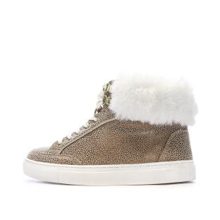 Baskets Beige/Noir Femme Les Tropéziennes Roadster Leopard pas cher