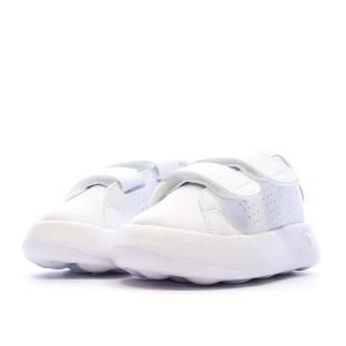 Baskets Blanches/Rose Fille bébé Adidas Advantage vue 6