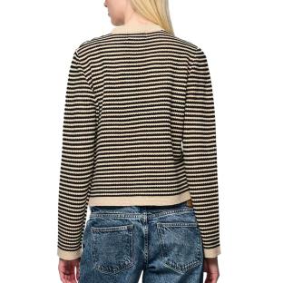 Gilet Noir/Beige Femme Pieces Nisa vue 2