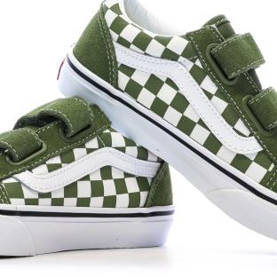 Baskets Kaki Enfant Vans Old Skool vue 7