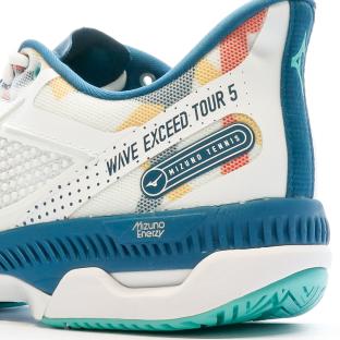 Chaussures de Tennis Blanches/Bleu Homme Mizuno Wave Exceed vue 7