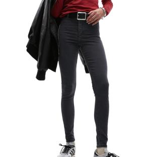 Jean Noir Chiné Femme Topshop Joni Hr Skinny pas cher