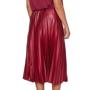 Jupe Plissée Rouge Femme Vila Nitban vue 2