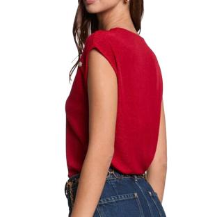 T-Shirt Rouge Femme Morgan DILI vue 2