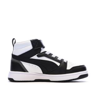 Weiß/schwarze Puma Rebound Sneaker für Jungen Ansicht 0