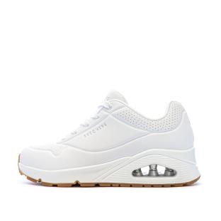 Baskets Blanches Femme Skechers Uno Stand On Air pas cher