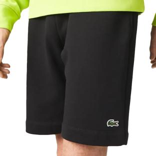 Short Noir Homme Lacoste Short Regular Fit En Molleton pas cher
