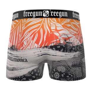Boxer Gris/Orange Garçon Freegun Santa Monica vue 0