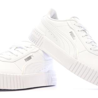 Baskets Blanches Fille Puma Carina 2.0 Holo vue 7