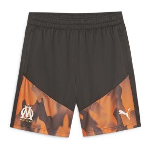 OM Short Training Noir/Orange Homme Puma 2023/2024 pas cher