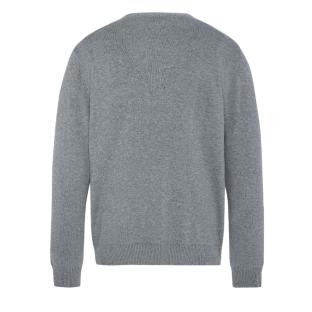 Pull Gris Homme Schott Basic Fin Ras vue 0