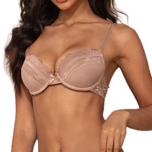 Sujetador color nude para mujer «Les Petites Bombes» de terciopelo ver 0