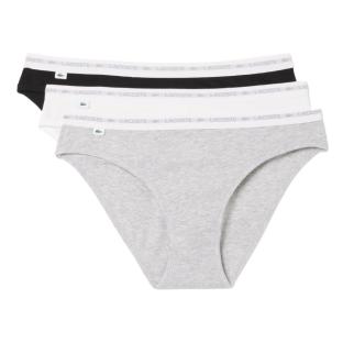 X3 Culottes Gris/Noir/Blanc Femme Lacoste coton stretch pas cher