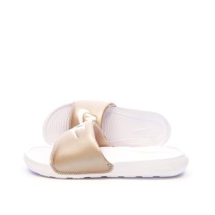 Claquettes Rose/Blanche Femme Nike Victori One pas cher