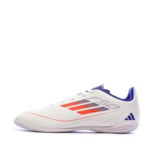 Chaussures de football Blanches/Bleu Garçon Adidas F50 Club vue 0