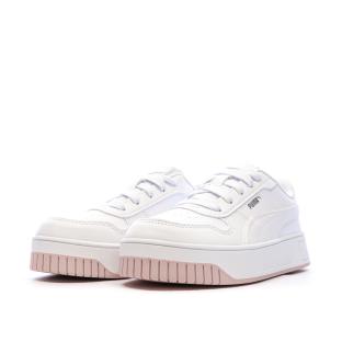 Baskets Blanches Fille Puma Carina vue 6