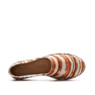 Espadrilles Orange/Beige Femme Pare Gabia Anaia vue 0