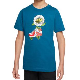 T-shirt Bleu Garçon Nike Air Flower pas cher