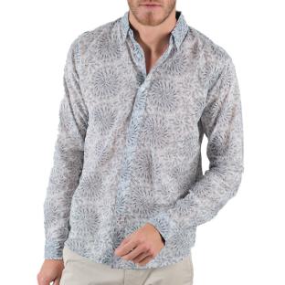Chemise Manches Longues Blanche Homme Deeluxe Willard pas cher